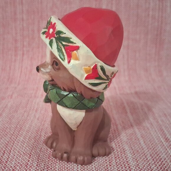 Jim Shore Heartwood Creek Mini #6004296 CHRISTMAS PUPPY IN HAT Scarf - Picture 4 of 7